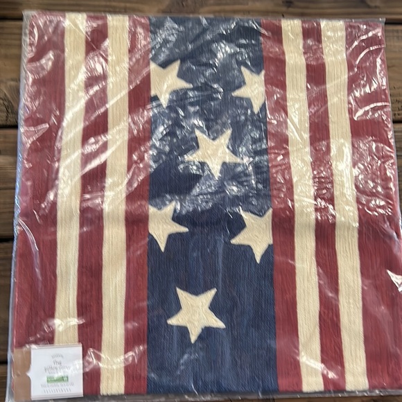 Pottery Barn Americana Red, White, and Blue Stars and Stripes Pillow Cover BN - Picture 2 of 16